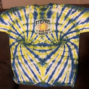 Billy Strings Tie-Dye T-Shirt with Embroidered patch sz Lg